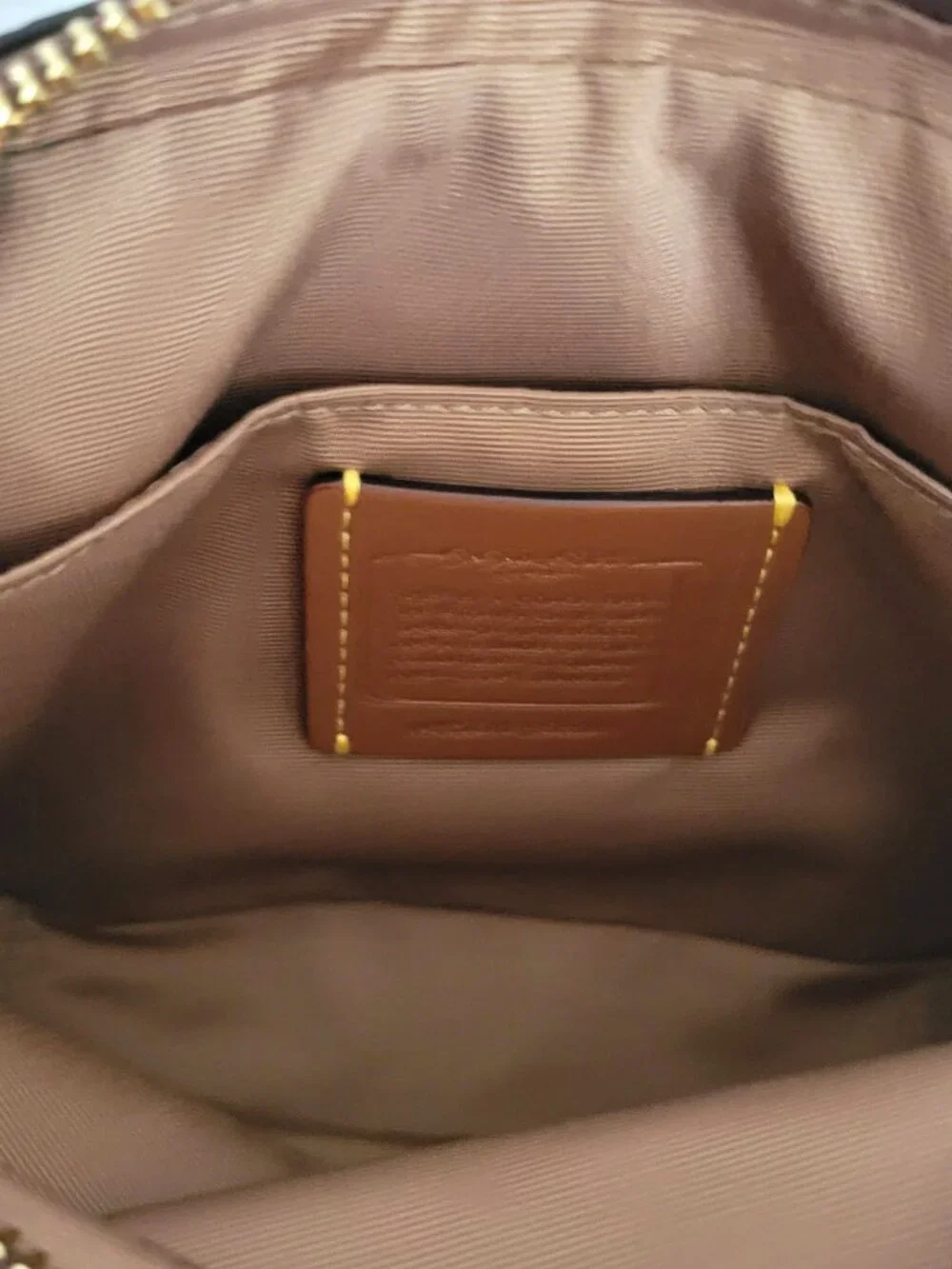 Coach CEK69 Mini Carey Signature PVC Crossbody Bag Handbag Tan Brown